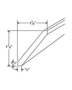 Navy Blue - Angle Crown Moulding - 96"W x 3 5/8"H x 2 1/2"D
