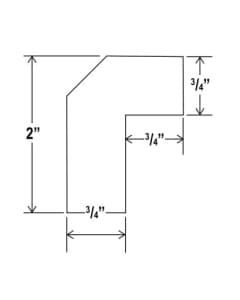 Shaker Espresso - Angle Light Rail Moulding - 2"D X 96"W