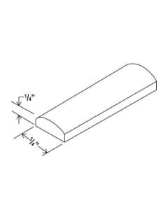 Shaker Espresso - Batten Moulding - 1/4"D X 3/4"H X 96"W