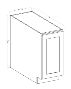 Iron Black - Base Cabinet - Full Height Door-12"W x 34-1/2"H x 24"D - 1D, 1S