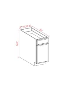 Slim Aston Green - Base Waste Basket - 18" x 34 1/2 x 24