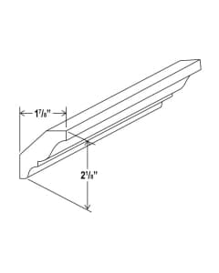 Shaker Espresso - Crown Moulding - 2-1/8"D X 1 7/8"H X 96"W