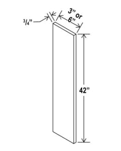 Shaker Espresso - Wall Filler - 3"W X 42"H