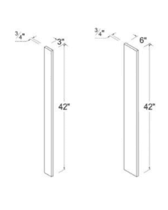 Matte Ivory - Filler - 3"W X 42"H X 3/4"D