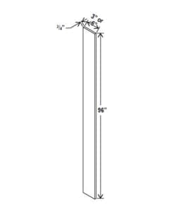 Navy Blue - Tall Filler - 3"W x 96"H x 3/4"D