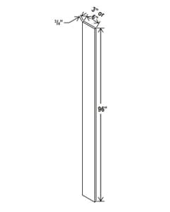 Floral White - Tall Filler - 3"W X 96"H X 3/4"D.