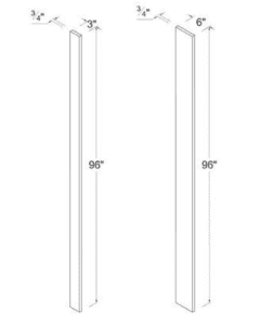 Matte Ivory - Tall Filler - 3"W X 96"H X 3/4"D