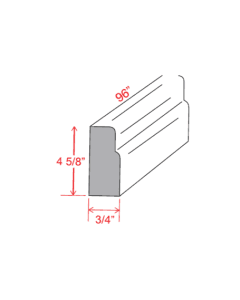 Furniture Base Moulding - 96'W x 4 5/8"H x 3/4"D