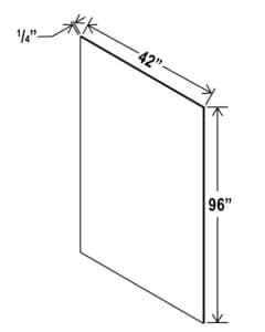 Shaker Gray - Finished Plywood Panel - 42"W X 96"H X 1/4"D
