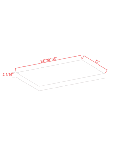 Slim Aston Green - Floating Shelf-24"W x 2-1/16"H x 12"D