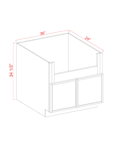 Farm Sink Base - 36"W X 34-1/2"H X 24"D