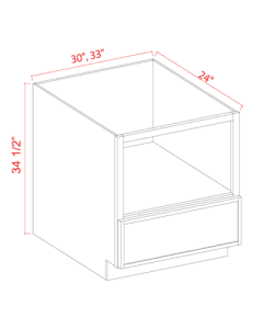 Microwave Base Cabinet - 30"W x 34-1/2"H x 24"D -1DRW