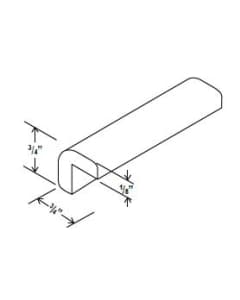 Navy Blue - Outside Corner Moulding - 96'W x 3/4'H x 3/4"D