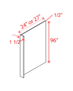 Refrigerator End Panel Veneer - 24"W x 96"H x1 1/2"D
