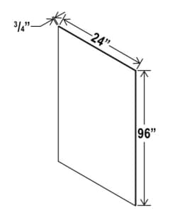 Shaker Espresso - Shelf Board - 3/4"D X 96"H X 24"W