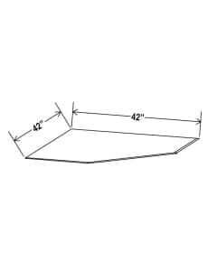 Shaker Gray - Corner Sink Front Floor - 42"W - Goes With DCSF42