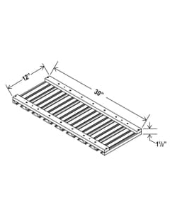 Shaker Gray - Stem Wine Glass Holder - 30"W X 1-1/2"H X 12"D - Mounts under any 30"W Wall Cabinet.