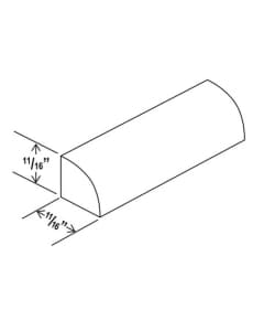 Shaker Gray - Shoe Moulding - 11/16"D X 11/16"H X 96"W