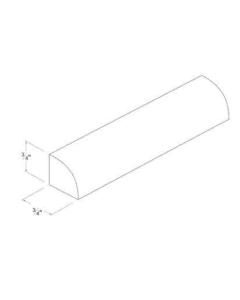 Matte Ivory - Quarter Round Shoe Molding - 3/4"H X 3/4"D X 96"W