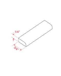 Scribe Moulding - 96"W x 1/4"H x 3/4"D
