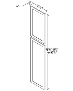 Shaker Gray - Tall Decorative Door Panel - 23-1/2"W X 78-1/2"H X 3/4"D