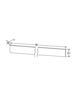 Navy Blue - Toe Kick 8' Plywood - 96"W x 4 1/2"H x 1/8"D