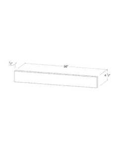 Matte Ivory - Toe Kick - 96"W X 4 1/2"H X 1/4"D