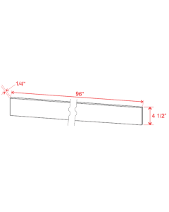 Toe Kick 8' Plywood - 96"W x 4 1/2"H x 1/8"D