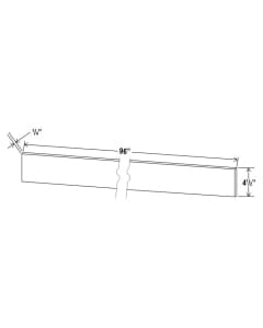Floral White - Toe Kick 8' Plywood - 96"W X 4 1/2"H X 1/8"D.