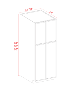 Wall Pantry - 24"W x 84"H x 24"D - 4D - 5S