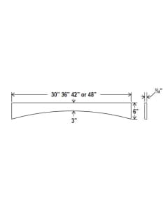 Navy Blue - Arched Valance - 30"W x 6"H x 3/4"D