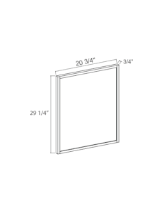Slim Aston Green - Vanity Decorative Door Panel - 23 1/2"W x 29"H