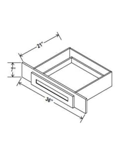 Navy Blue - Knee Drawer - 36"W x 7"H x 21"D