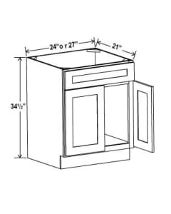 Navy Blue - Vanity Sink Base Cabinet - 24"W x 34 1/2"H x 21"D