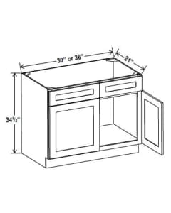 Navy Blue - Vanity Sink Base Cabinet - 30"W x 34 1/2"H x 21"D