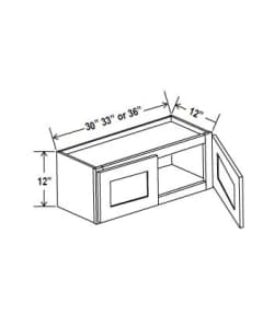Navy Blue - Wall Cabinet - 30"W x 12"H x 12"D - 2D