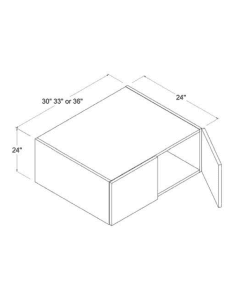 Matte Ivory - Wall Cabinet - 30"W X 24"H X 24"D - 2 Doors - 1 Shelf