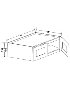 Wall Refrigerator Cabinet - 36"W X 12"H X 24"D - 2D,Same Box With W3612 Door. Can Use W1236 Door Set.