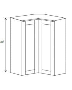 Shaker Espresso - Wall Easy Reach Corner Cabinet - 24" W X 30" H X 12" D - 2D - 2S