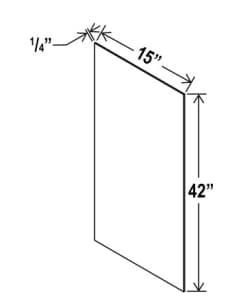 Shaker Espresso - Wall Skin Panel - 1/4"D X 42"H X 15"W
